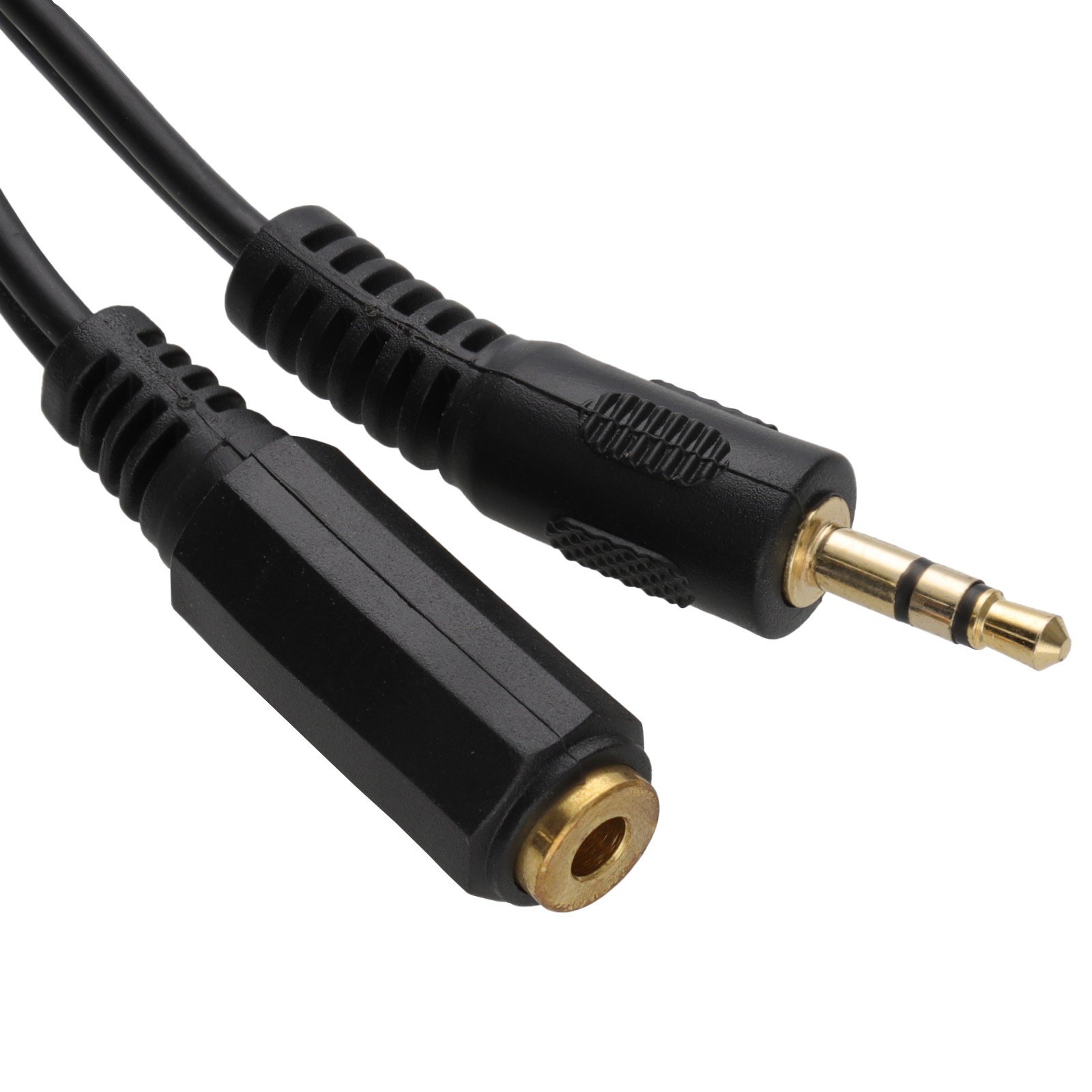 2m 3.5mm Gold Stereo Headphone Jack to Socket Audio Extension