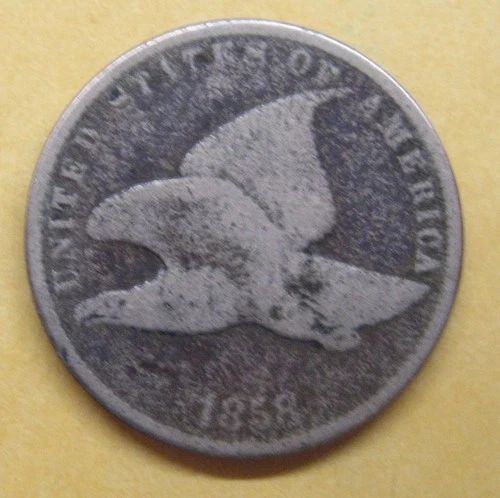 1858 Flying Eagle Cent — photo from the most recent tracked eBay sale