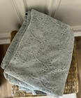 Pottery Barn F/Q Coverlet 92x96 Sage Green Matelasse Jacquard Medallion 2015