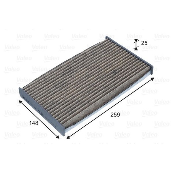 Innenraumfilter Antiallergisch 150 Mm - 258 Mm Valeo FüR U.A. Nissan Cube-image
