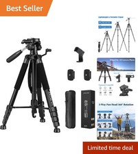 74" Tripod for Camera Phone Video Recording Photography