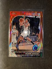 2019-20 Panini Hoops Premium Stock Rookie Keldon Johnson Spurs: Shock Prizm