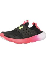 Under Armour UA GGS Runplay Fade Slip-On Running Shoes Girls Size 5Y Black Pink