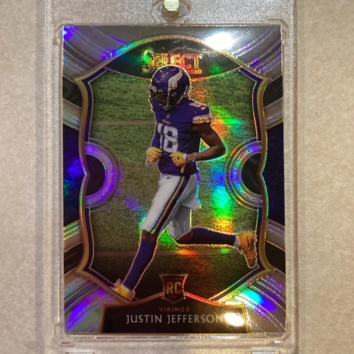 2020 Panini Select #61 Silver Concourse Prizm Justin Jefferson Rookie Card RC 