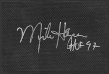 Mike Haynes autograph signed index card