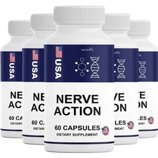  5 Pack Nerve Action Capsules   NerveAction Advanced Formula for Health