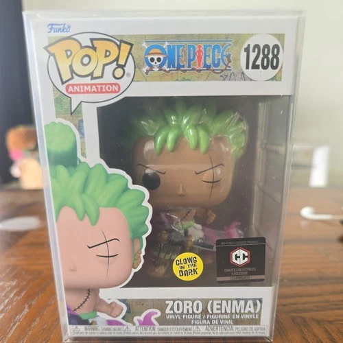 Funko Pop One Piece-Zoro (Enma) #1288 Glows In The Dark Chalice Exclusive w/Case