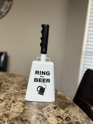 Funny cow Bell That Reads,  Ring For Beer  Great For Hometown Football games Too