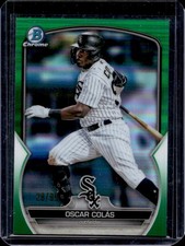 2023 Bowman Oscar Colas Chrome Prospects Green Refractor #/99 White Sox