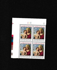 Unused US Postage 4 Block 29c Christmas Giovanni Battista Cima Mother Child