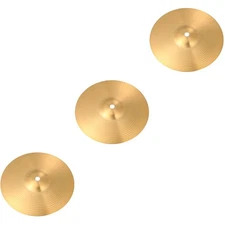 3 PCS Instrument Fittings Drum Brass Cymbals Ride with Stand Hat