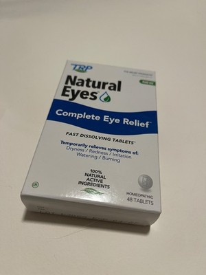 TRP Natural Eyes 48 Homeopathic Dissolving Natural Tablets Eye redness Exp 04/27