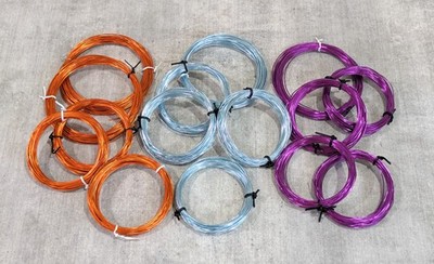 30 Meters 100 Feet 1mm 18 Gauge Aluminum Craft Wire Orange Blue Purple Bulk Lot