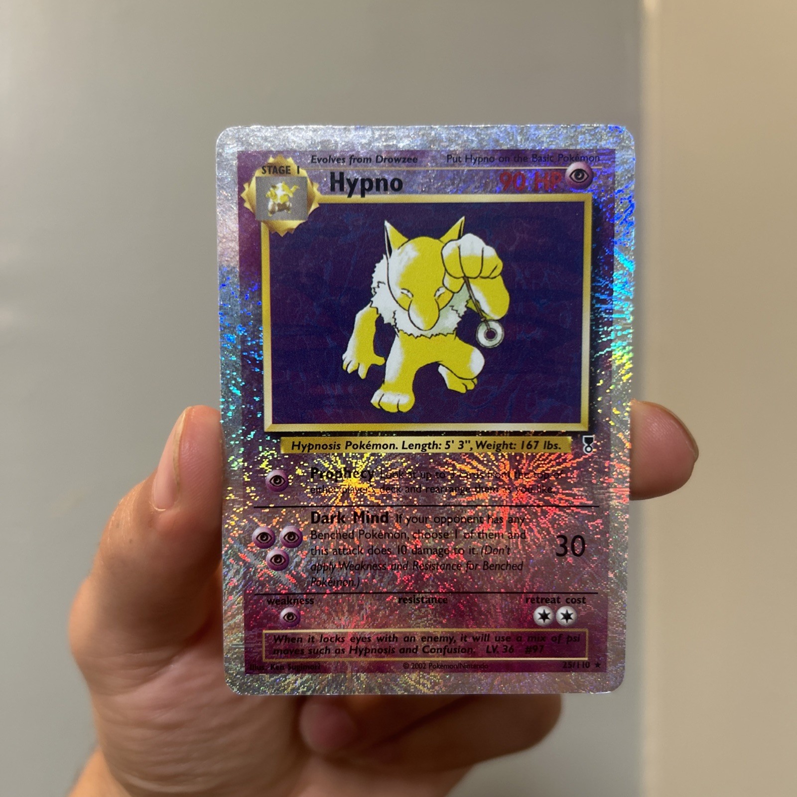 Hypno 25/110 Legendary Collection Reverse Holo Rare Pokemon Card MINT