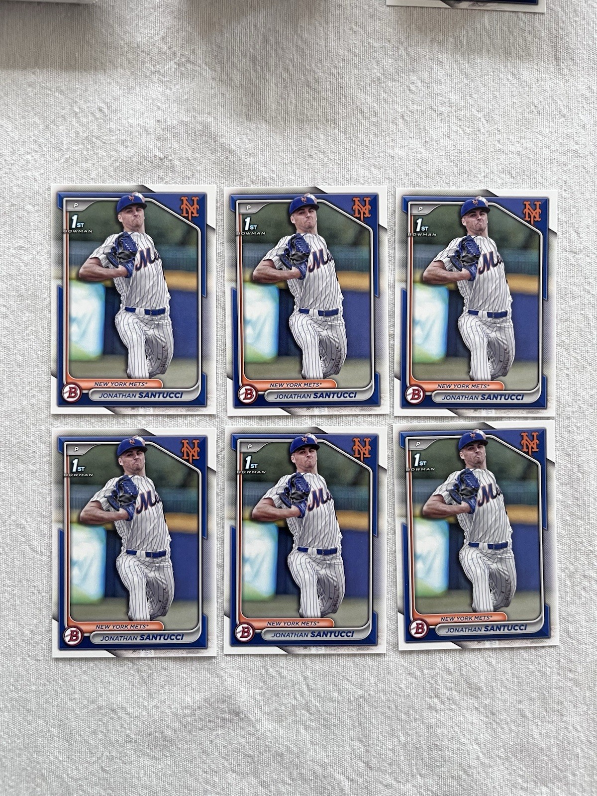 2024 Bowman Draft Paper Jonathan Santucci New York Mets #BD-65 6 Card Lot