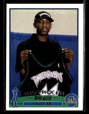 2003-04 Topps #246 Ndudi Ebi Rookie Card Minnesota Timberwolves