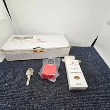 (QTY 10) Tradesafe Lockout Tagout Safety PadLock Red with Key