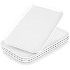 Servierplatte Porzellan, Serviertablett 4-teiliges Set, Rechteckig Servierpla...