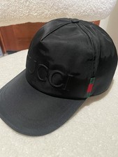 Gucci Nylon Baseball Cap hat Mens size L Blac...