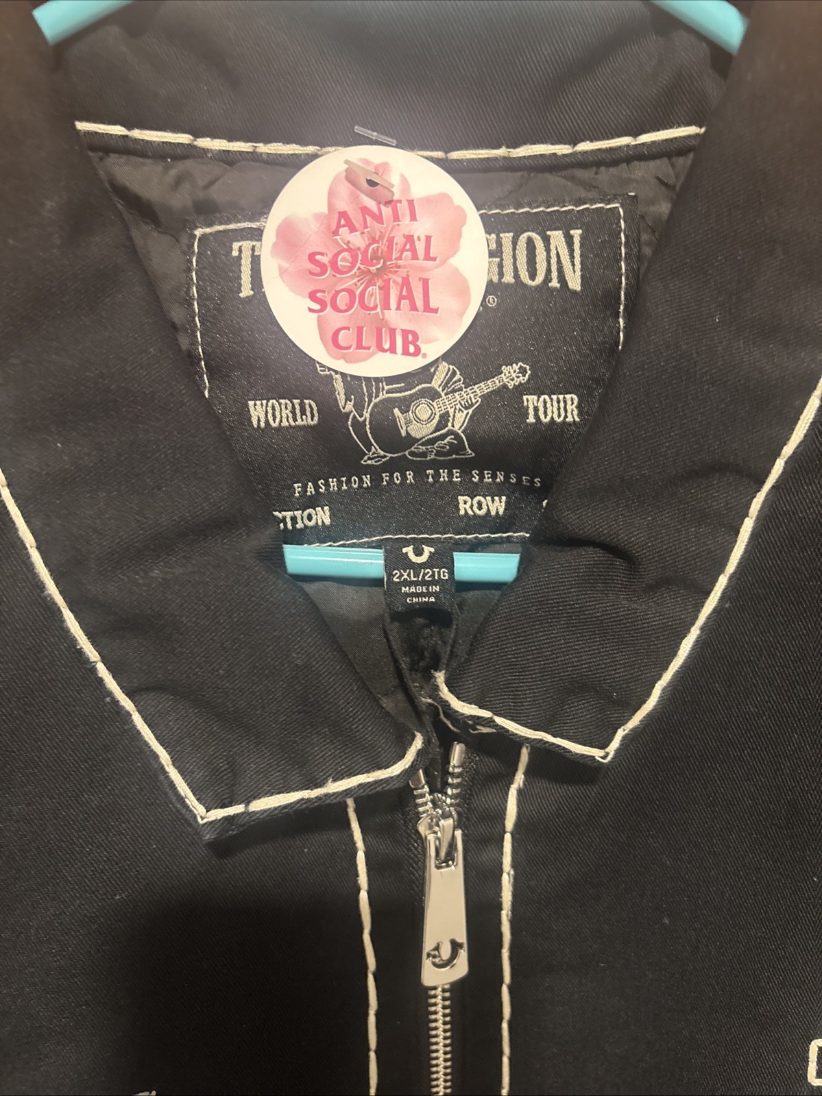 True Religion/Anti Social Club Bomber XXL but can fit a medium image 2