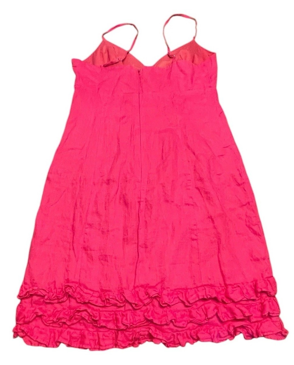 chinese dress ladies Penny Lane Red Linen Blend Mini Dress - US 4 main image 1