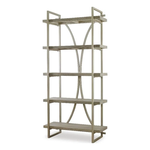 Uttermost Sway 5-Shelf Metal & Wood Etagere in Distressed Gray/Silver - Picture 1 of 5