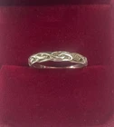 Vintage 925  Silver Celtic  Knot Band Ring Size us 8  .18mm