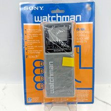 VINTAGE Sony Watchman FD-10A Portable B W TV - NEW OLD STOCK / SEALED - 1980s