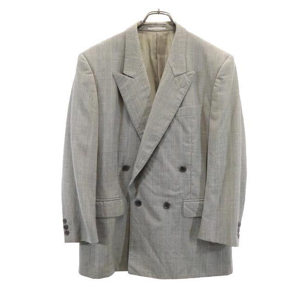 LANVIN wool Check Pattern suit Setup Double butto… - image 3