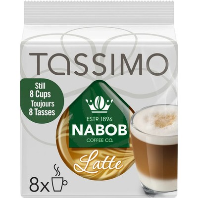 4 x Tassimo Nabob Latte Coffee Single Serve T-Discs, 8 T-Discs (32 total)
