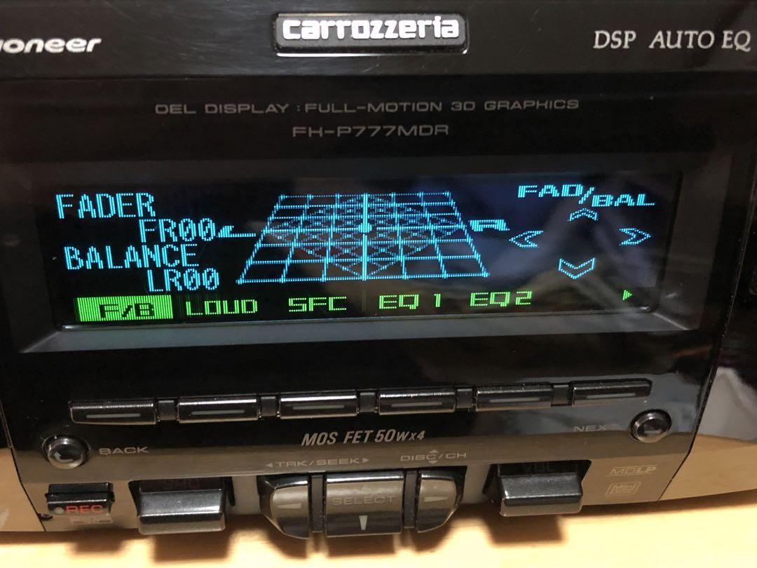 希少　カロッツェリア2DIN CD MD デッキ　 FH-P77MDR Junk Pioneer Carrozzeria FH-P777MDR 2Din CD MD Car Audio