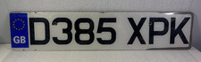 Vintage British Euroband Gb 19861987 Series Uk Number License Plate