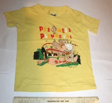 RARE 1987 Pee Wees Playhouse Kids Yellow Shirt single stitch Desantis Herman 80s