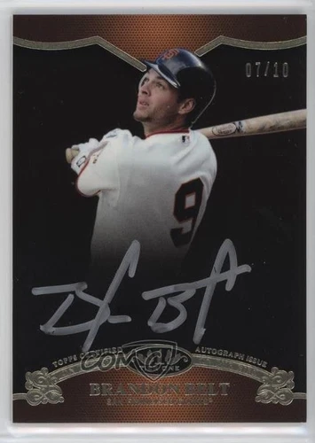 2012 Topps Tier One On the Rise Auto Silver Ink /10 Brandon Belt #OR-BBE Auto