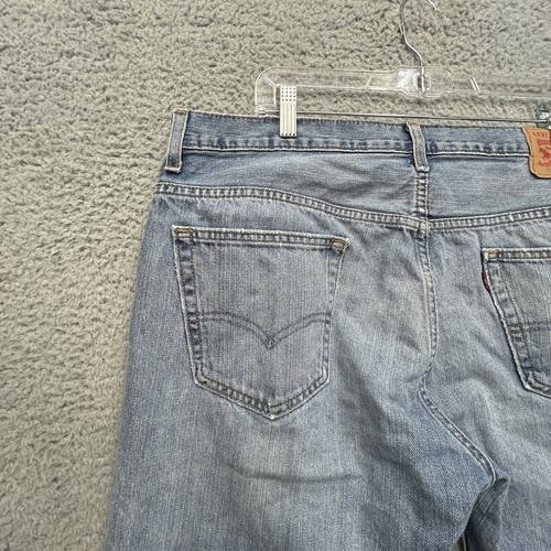 Levis 569 Jeans Herren 36x32 (Passform 38x31) blau helle Waschung locker gerade distressed - Bild 7 von 22