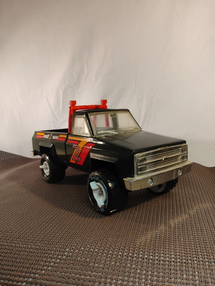 🔥1983 tonka Black truck #2 Race 2 Win Dump Truck! Vintage Chevy Silverado  - Image 2 of 4