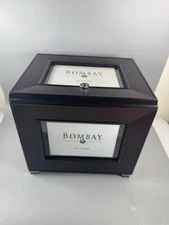 Bombay Company Photo Organizer Box 4x6 with Sleeves 2001 Dark Wood