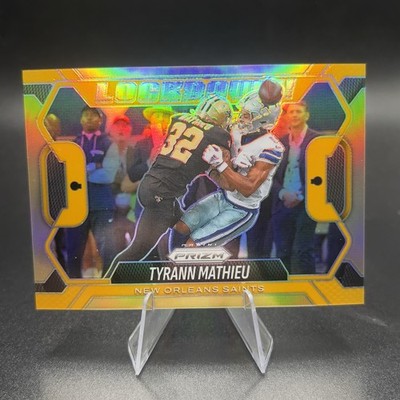 Panini Prizm Lockdown! Gold /10 Tyrann Mathieu #2 Saints 2025