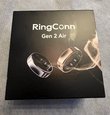 RingConn Gen 2 Air UltraThin AI Smart Ring 10 Tage Akku, Größe 9 Galaxy Silber