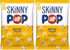 SkinnyPop Butter Popped Popcorn, 4.4oz Grocery Sized Bag 4.4 Oz Pack of 2 