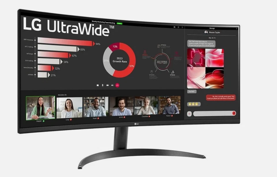 LG 34WR50QK-B.AEU UltraWide Curved QHD Monitor 34" - Bild 3 von 4