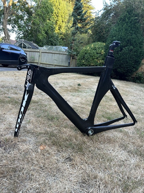 LOOK 496 Tri Full Carbon Frameset 54cm - Integrated Fork, Ergostem & Seatpost