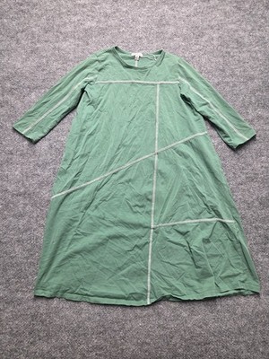 Tottini Girl's Long Dress Green Size 10 Long Sleeves Round Neckline Wide Bottom