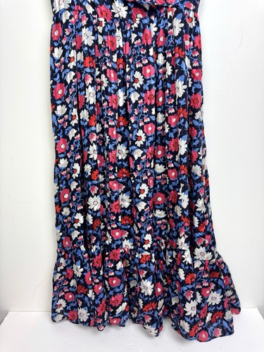Kate Spade Navy Daisy Floral Midi Off Shoulder Silk Dress Size 8 - Picture 7 of 14