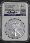 2024 W 1 oz Burnished Silver Eagle NGC MS70 First Day Michael Gaudioso Signed