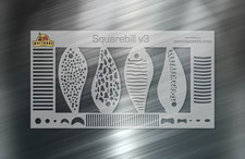 Squarebill 3 2.5 Inch Crankbait Body Fishing Lure Airbrush Stencil Mylar