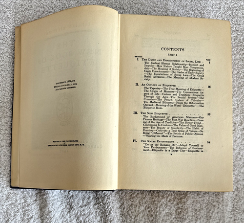 Vtg HC book, The New Book of Etiquette by Lillian Eichler, ill. G Westcott, 1927 - Picture 11 of 15