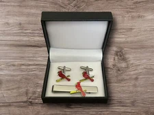 Saint Louis Cardinals Cufflinks, Tie Clip, Or Complete Set