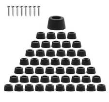 50 Pcs Round Rubber Feet Bumpers Non Slip Cutting Board Feet with Screws
