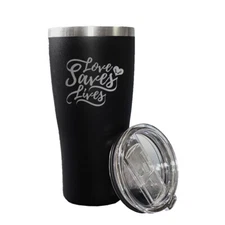 Black Curve Tumbler Love Saves Lives Mother Pro-Life Tumbler